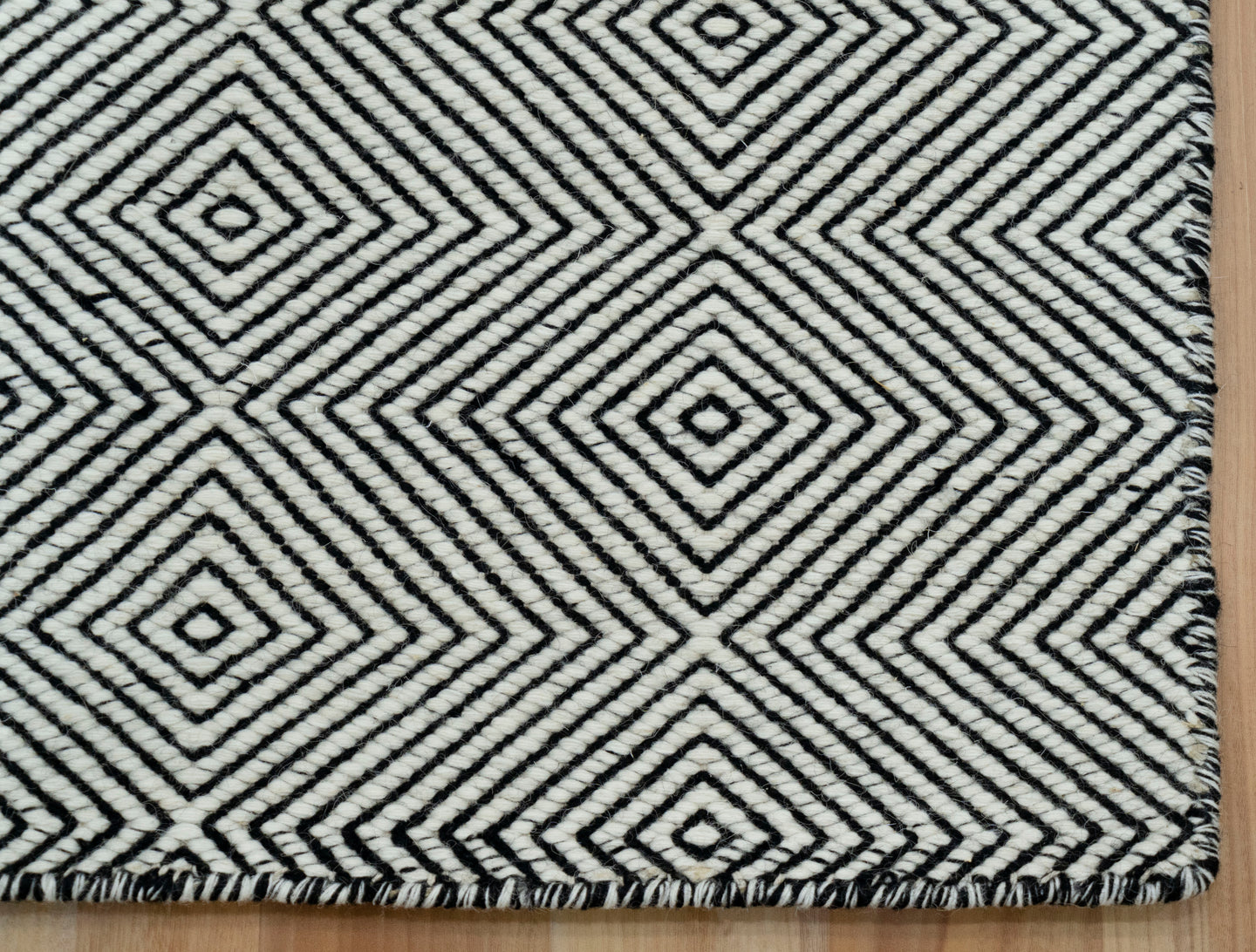 Hand Woven Diamond Textured Rug
